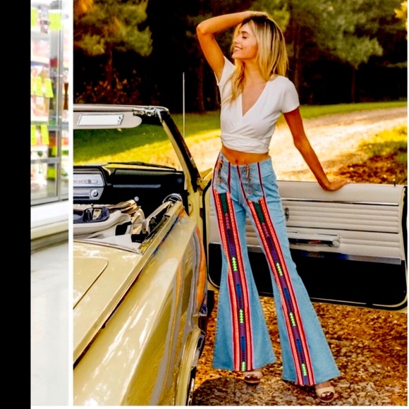Anthropologie Denim - 🎊HP🎊Judith March Party n Peru Denim Bellbottoms.